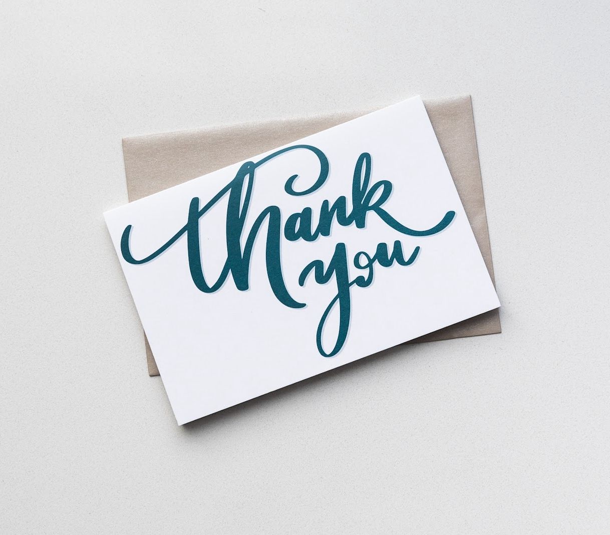 Thank You Card - Bold, Teal