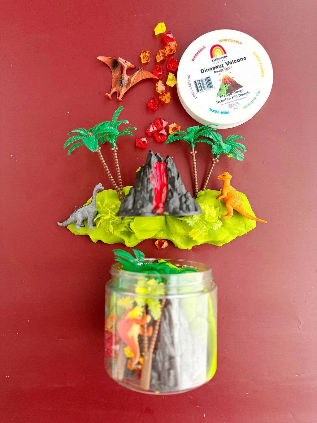 Dinosaur Volcano (Watersmellon) Dough-To-Go Dinosaur Volcano (Watersmellon) Dough-To-Go