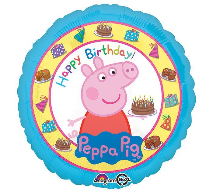 18" Peppa Pig Happy Birthday Balloon