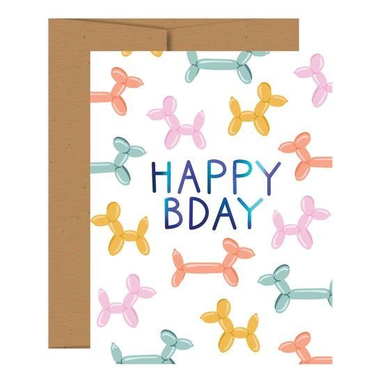 Balloon Animal Birthday Greeting Card Balloon Animal Birthday Greeting Card