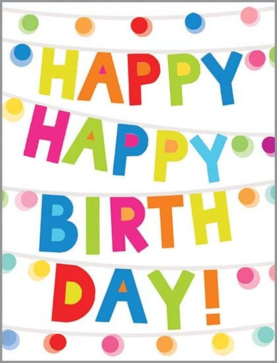 Birthday Greeting Card - Happy Happy Lights Birthday Greeting Card - Happy Happy Lights