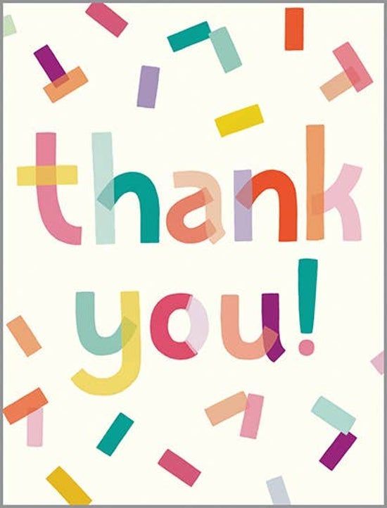 Thank You Card - Confetti