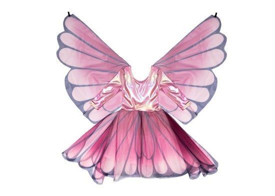 Butterfly Twirl Dress with Wings, Pink, Size 3-4