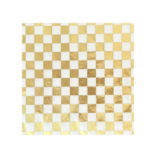 Check It! Cocktail Napkins - 20 Pk.- Gold Clash