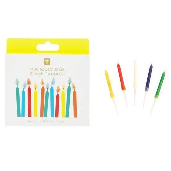 Colored Flame Birthday Candles | 12 Pack | Colored Flame Birthday Candles | 12 Pack |
