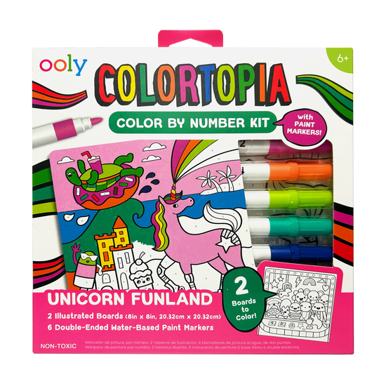 Colortopia Paint Marker By Number Kit - Unicorn Funland