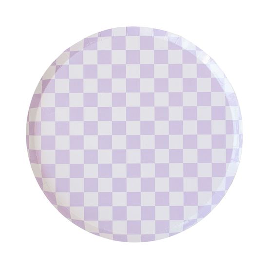 Check It! Dessert Plates - 8 Pk.- Purple Posse