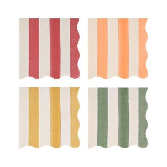 Fall Stripe Small Napkins