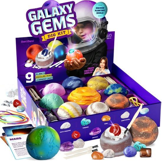 Galaxy Gem Dig Kit for Kids - Gemstones Digging Science Kit Galaxy Gem Dig Kit for Kids - Gemstones Digging Science Kit
