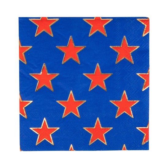 Gold Star Cocktail Napkin Gold Star Cocktail Napkin