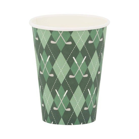 Golf Plaid Paper Cups Golf Plaid Paper Cups
