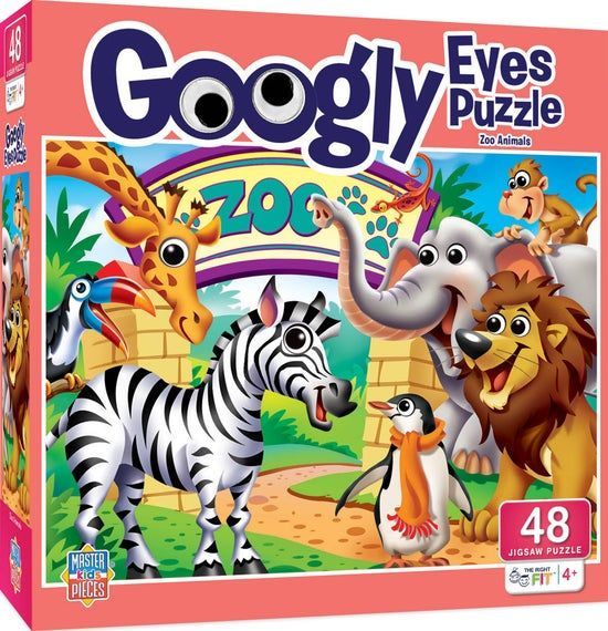 Googly Eyes - Zoo Animals 48 Piece Puzzle Googly Eyes - Zoo Animals 48 Piece Puzzle
