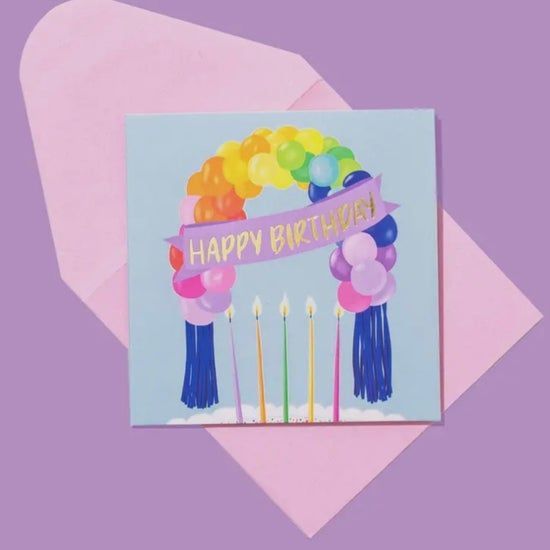 Happy Birthday- Balloons- Gift Card Enclosure
