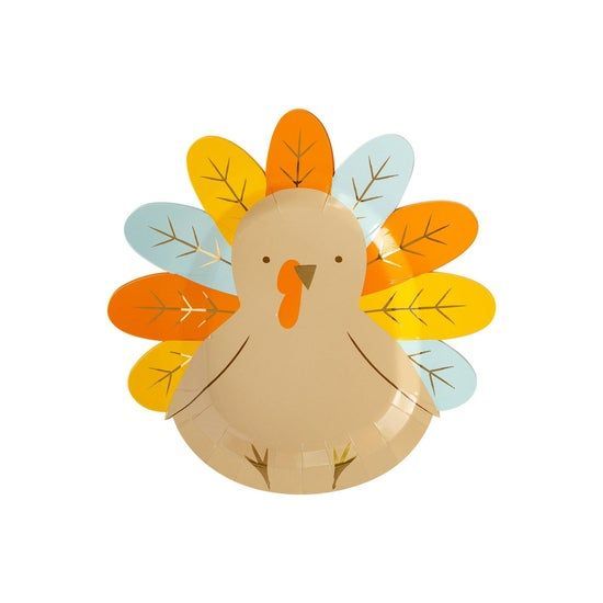 Harvest Turkey Shaped Disposable Plate Harvest Turkey Shaped Disposable Plate