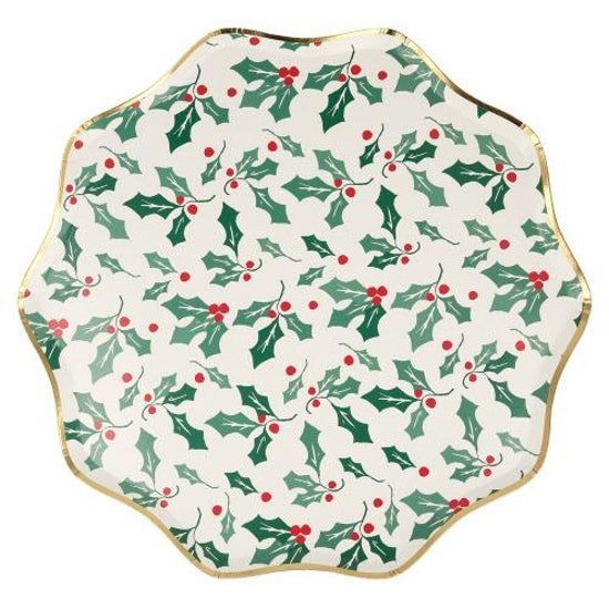 Holly Pattern Dinner Plates
