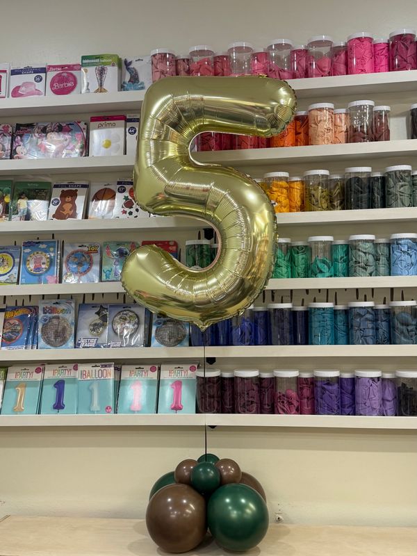 Foil Number Balloon with Speciality Base