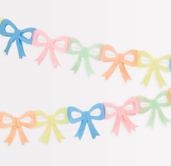Tissue Paper Bow Garland Set