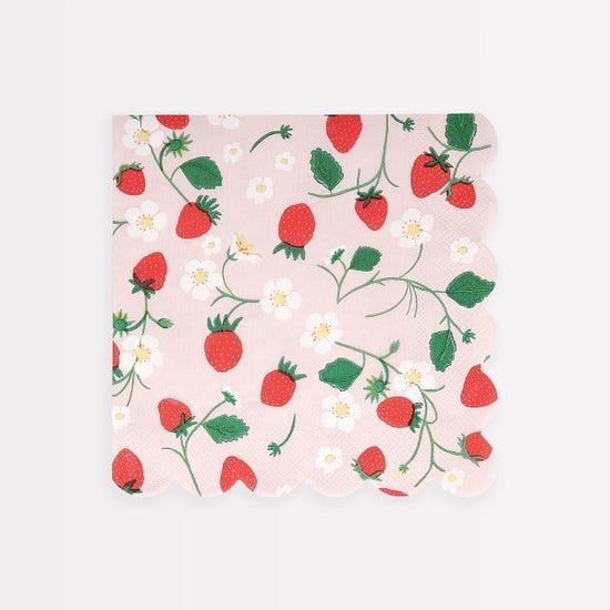 Strawberry Pattern Large Napkins