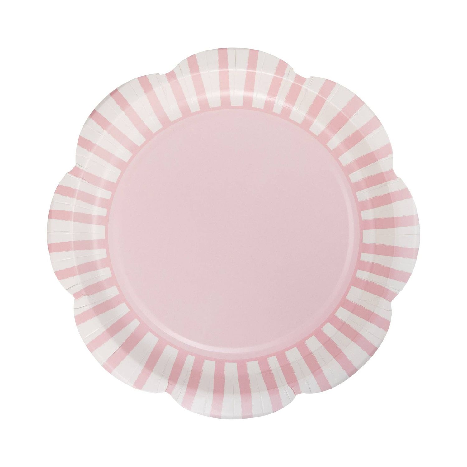 Pink Striped 9 Pink Striped 9" Scallops Plate