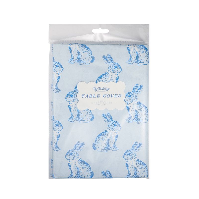 Blue Bunny Toile Tablecover