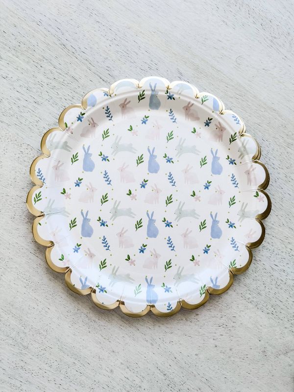 Small Scalloped Bunny Plate