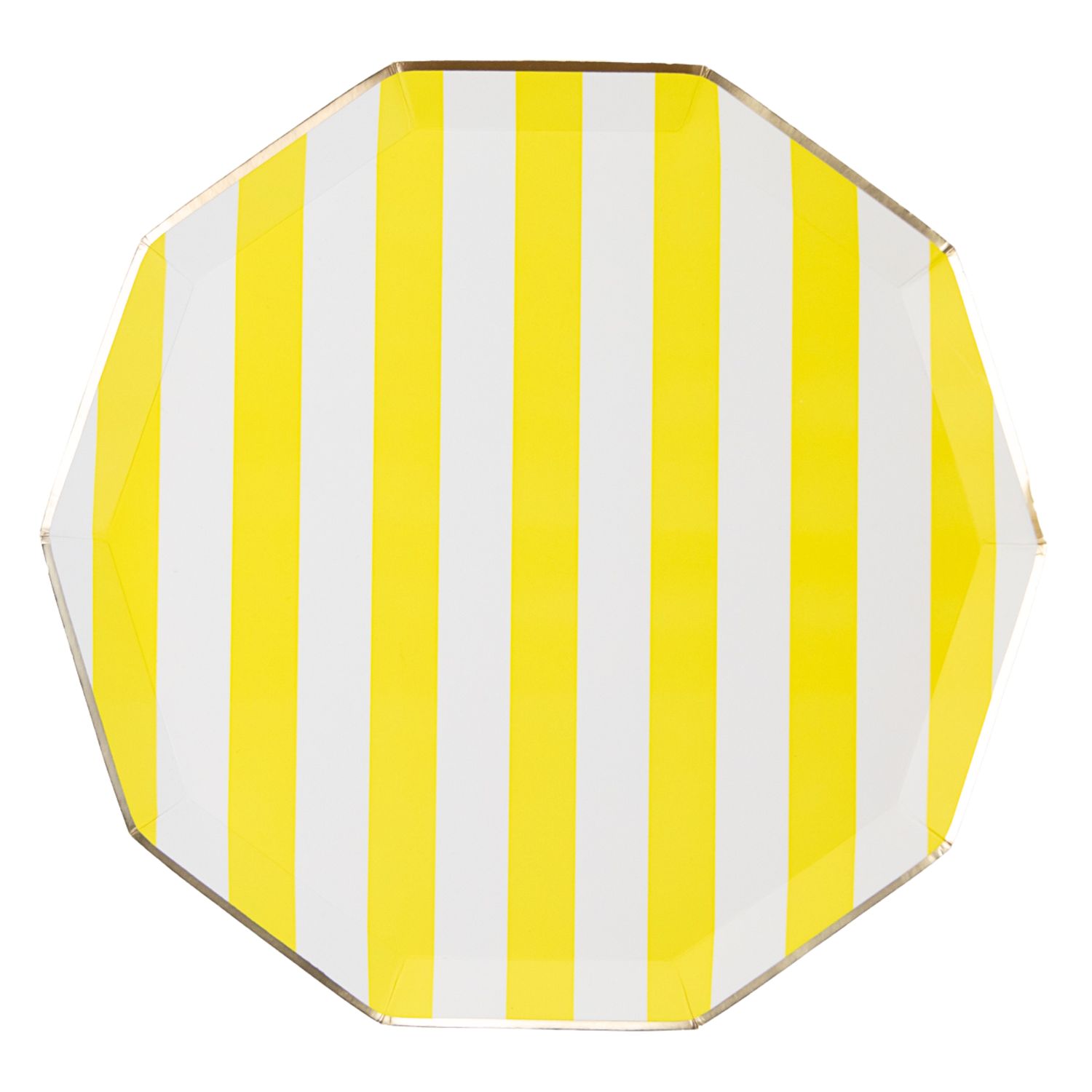 SOLEIL YELLOW CABANA SIGNATURE STRIPE PLATES