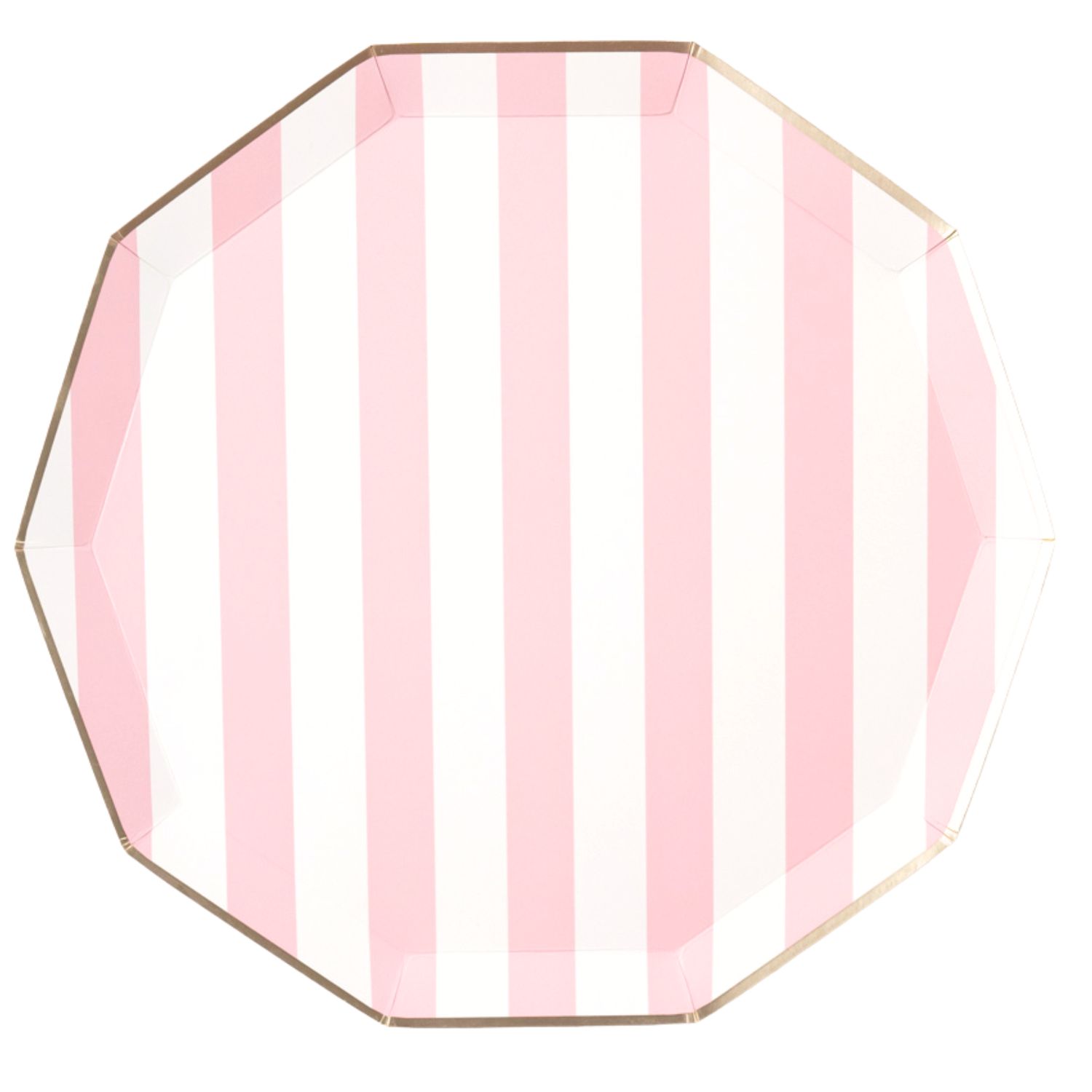 PETAL PINK SIGNATURE CABANA STRIPE PLATES