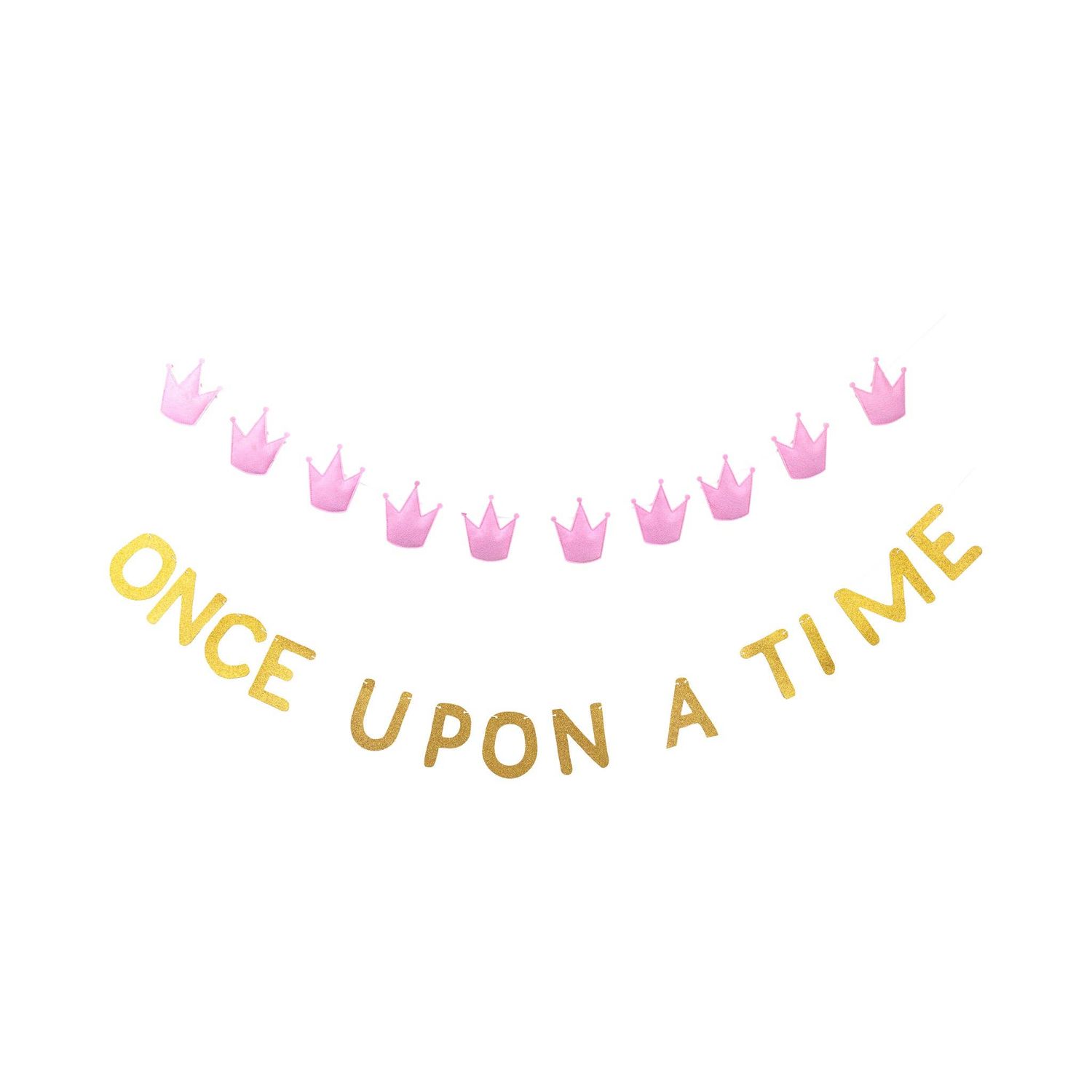Princess Once Upon a Time Felt and Glitter Banner Set