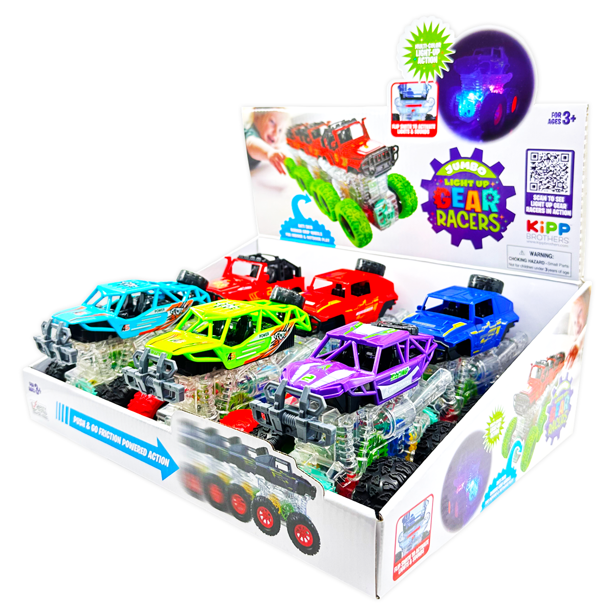 So Much Fun! JUMBO Light Up Vehicles Toy Car - 6/Display