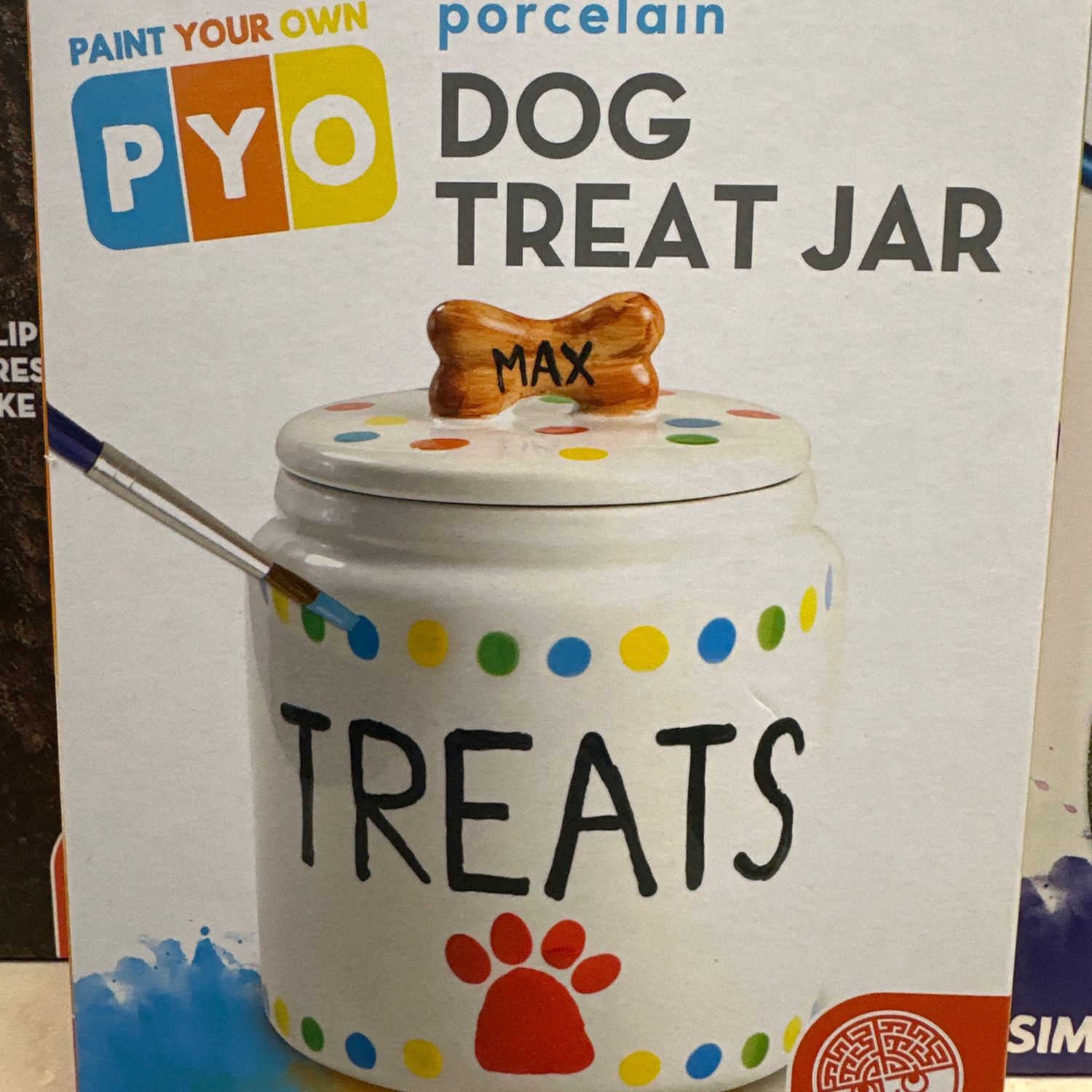 PYO: PORCELAIN: DOG TREAT JAR
