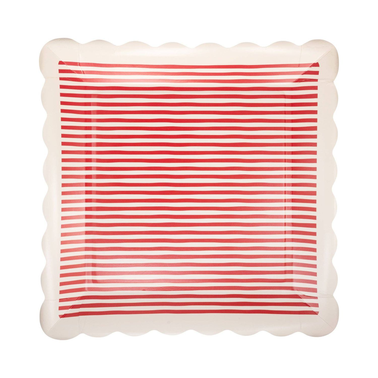 Red Striped Plate