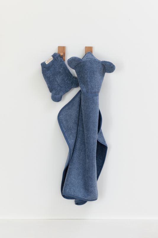 Hooded Towel + Wash Mitt Set Rain