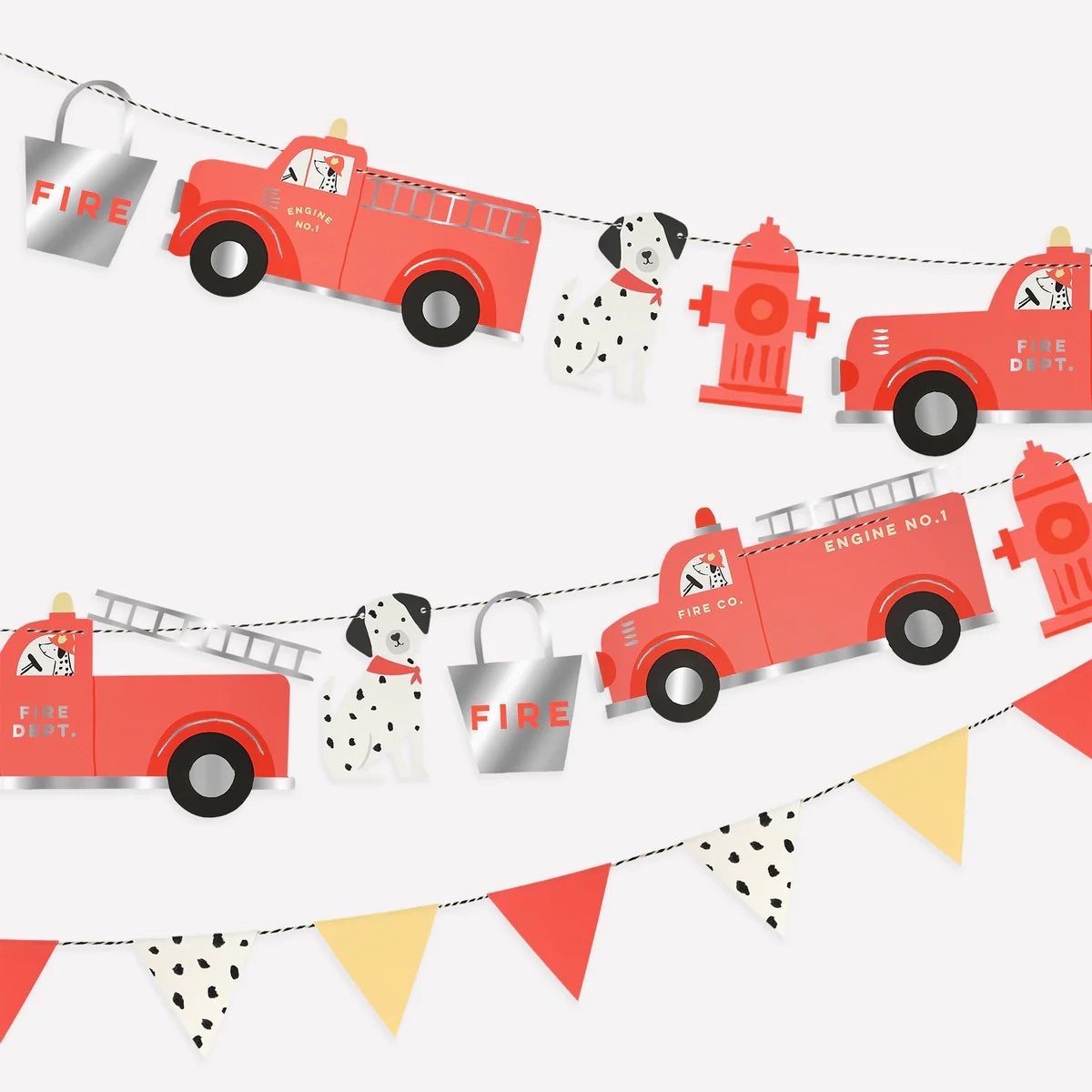 Fire Truck Garland Set