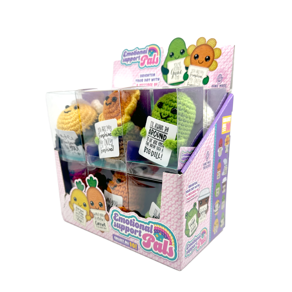 Emotional Support Crochet Plush Pals Boxed - 12/Display