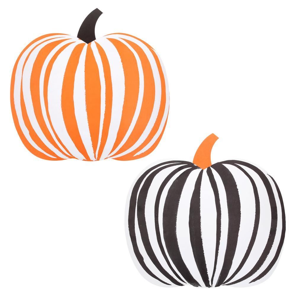 Stripe Pumpkin Paper Placemats