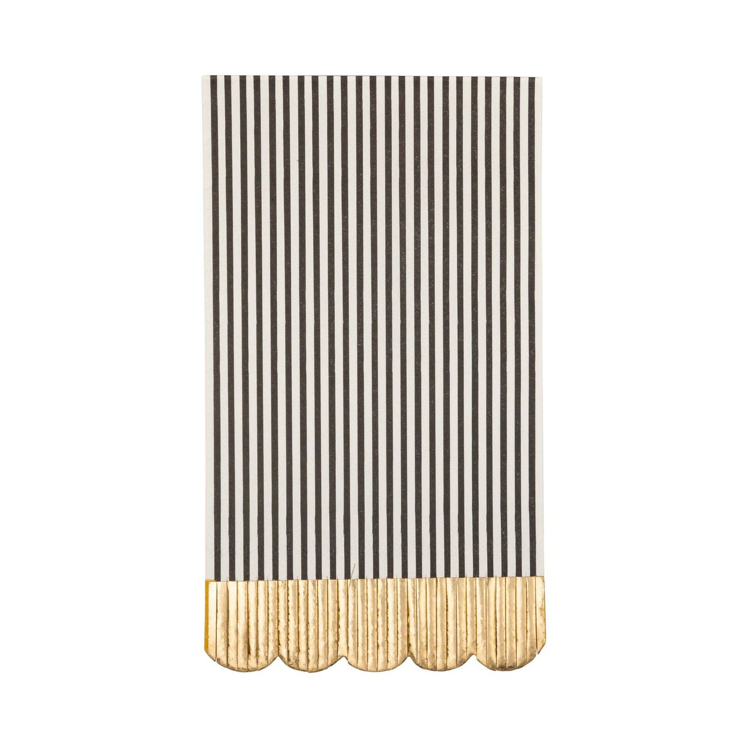 Black & Cream Striped Dinner Napkin