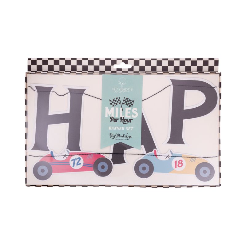 Miles per Hour - Happy Birthday Banner Set