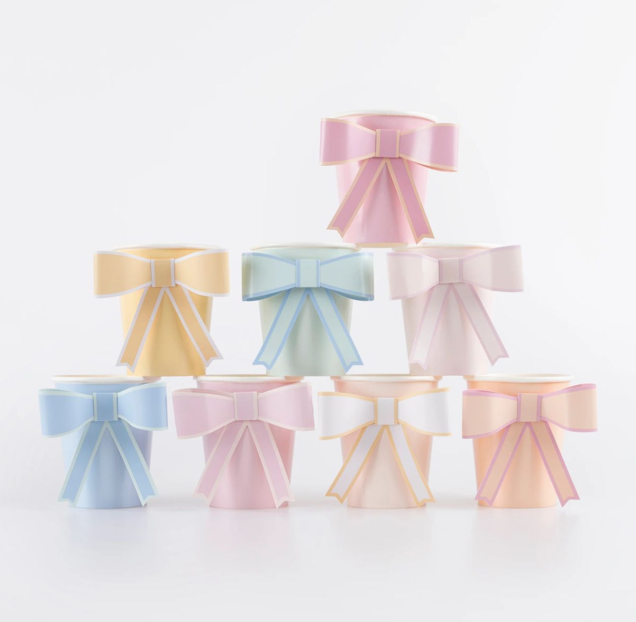 Pastel Bow Cups