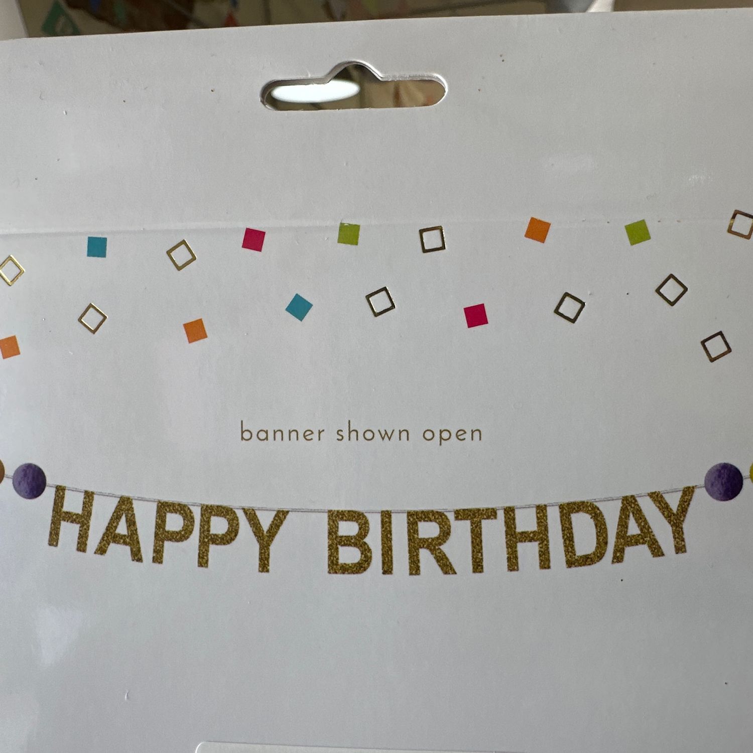 Happy Birthday Pom Banner