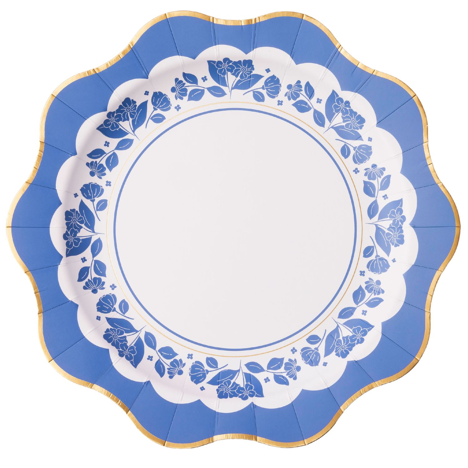 BELLE BLUE ELEGANT FLORAL DINNER PLATES