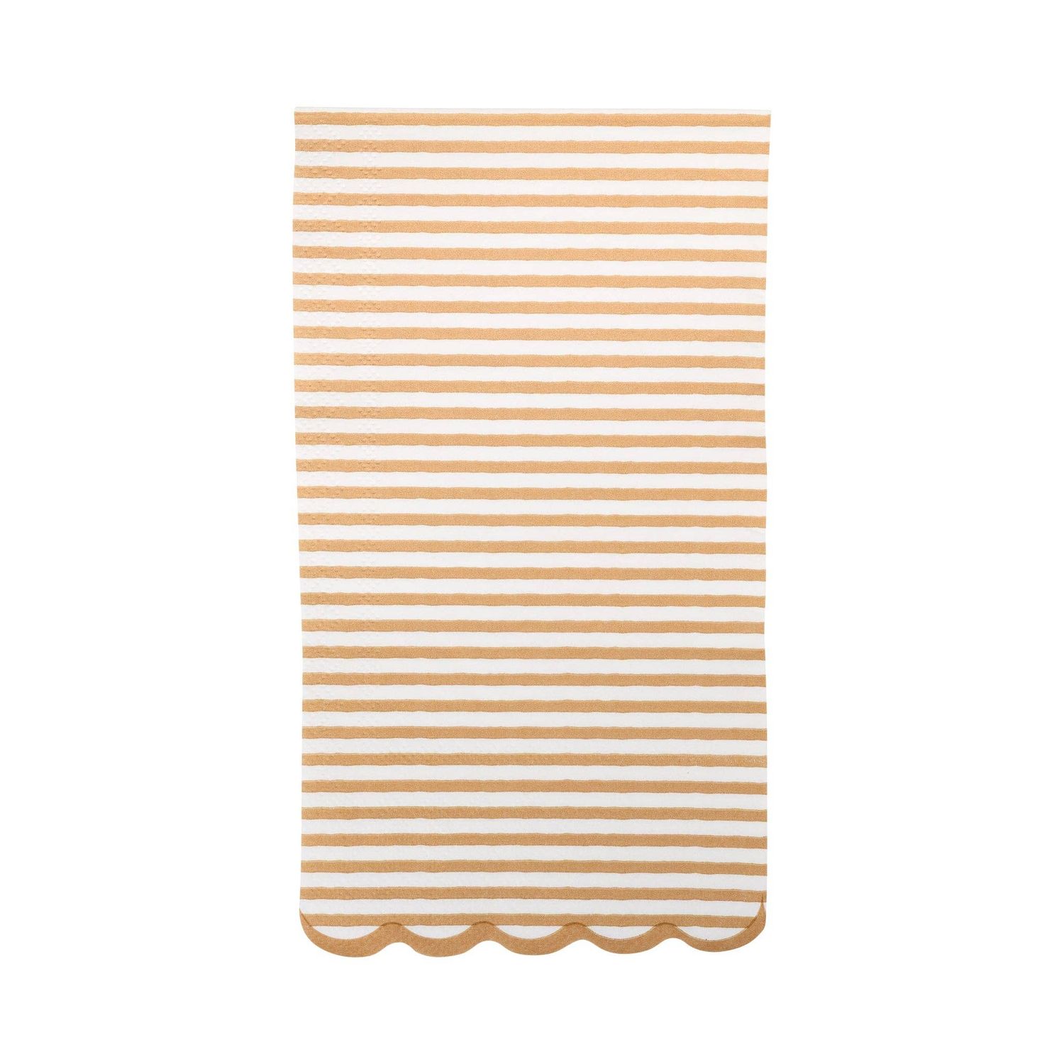Tan Striped Dinner Dinner Napkin