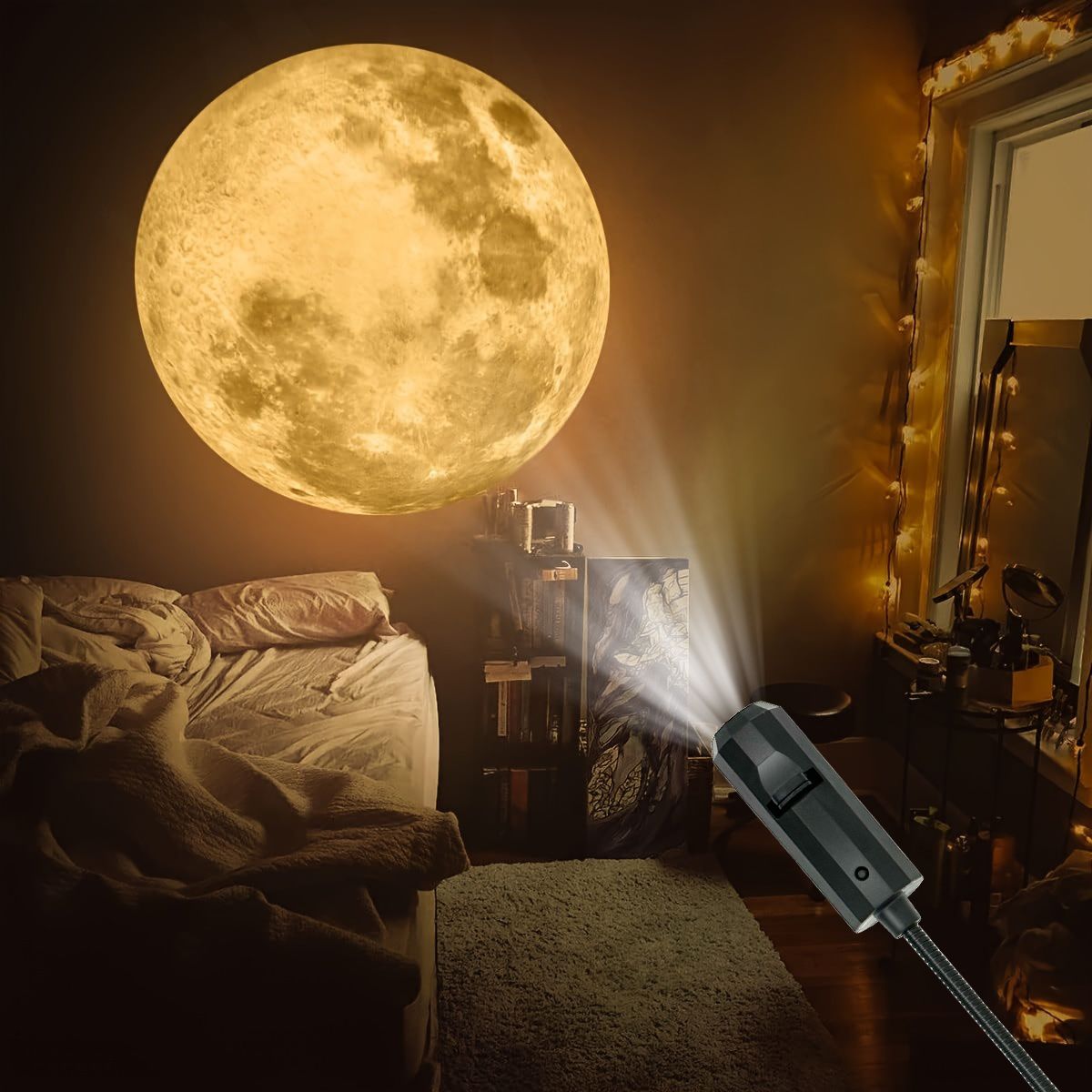 Projecteur d’Ambiance Lune™ – Veilleuse USB Effet Clair de Lune