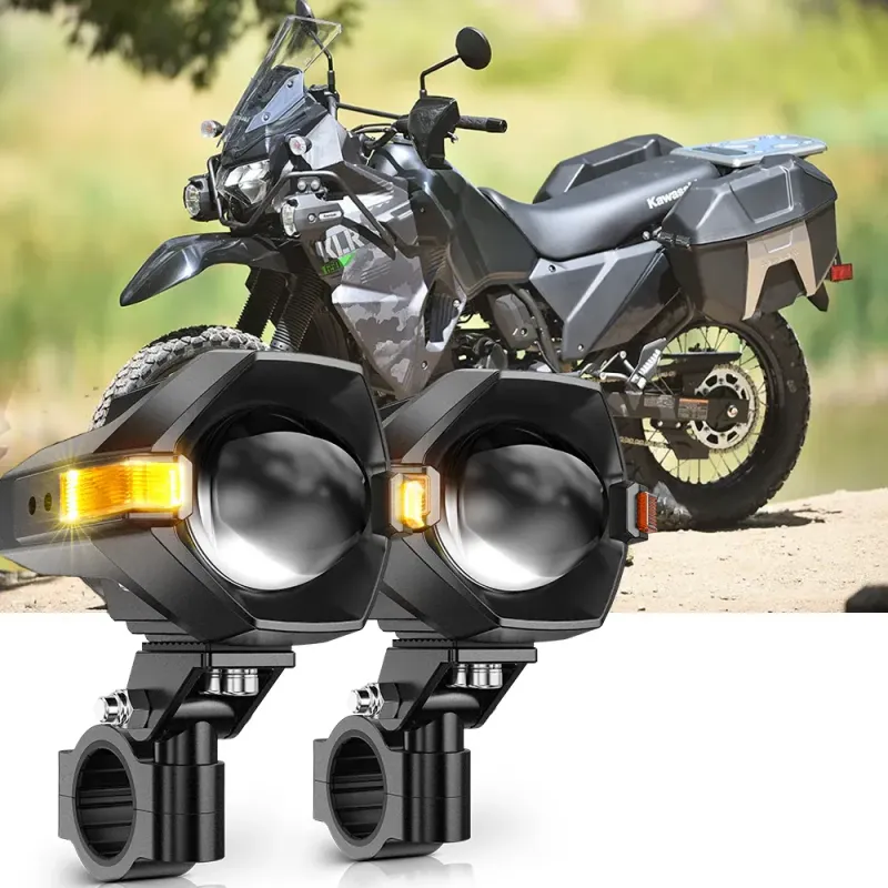 2023 Kawasaki KLR 650 Motorcycle LED Spotlight Light 3+5 Light Modes MT8 Series