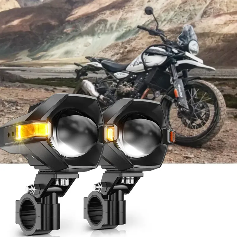 2025 Royal Enfield Himalayan 450 Motorcycle LED Spotlight Light 3+5 Light Modes MT8 Series