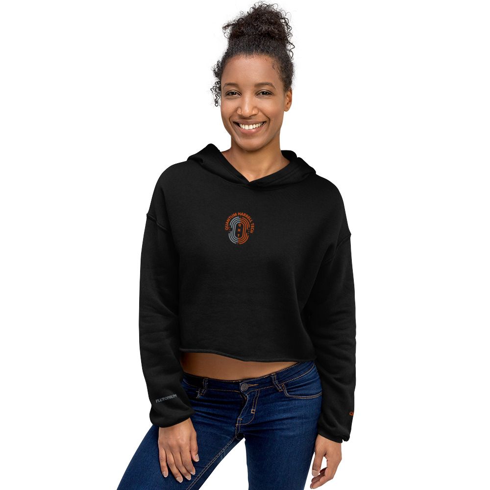 Embroidered Crop Hoodie - QHT PLUTONIUM