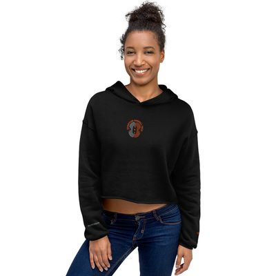 Embroidered Crop Hoodie - QHT PLUTONIUM
