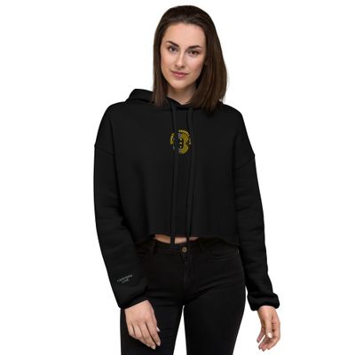 Embroidered Crop Hoodie - California Love