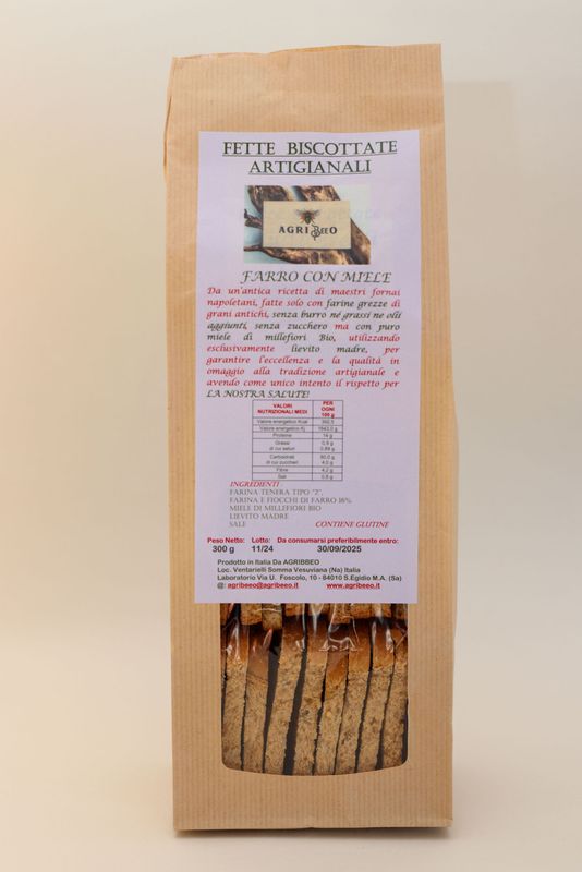 FETTE BISCOTTATE CEREALI  ARTIGIANALI AL MIELE