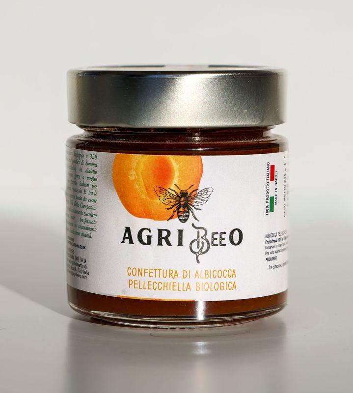 CONFETTURA EXTRA DI ALBICOCCHE VESUVIANE IGP - VARIETA' PELLECCHIELLA DA 250 G