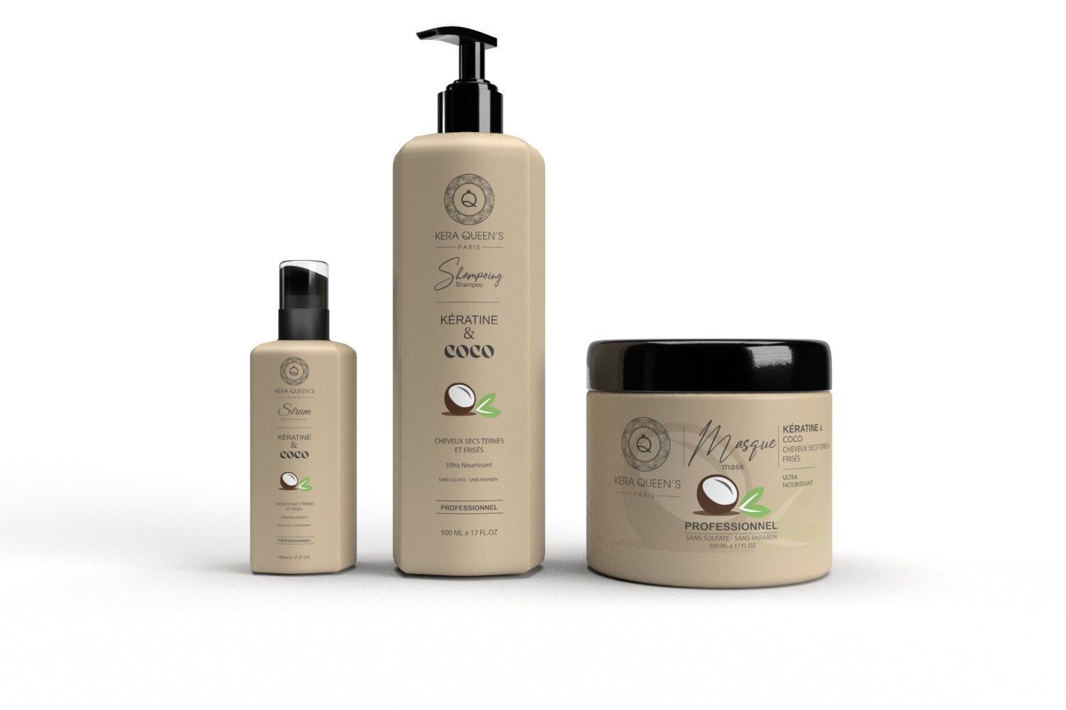 Soin Capillaire Trio Kératine et Coco - KERA QUEEN'S